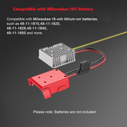 18V to 12V Step down Converter Compatible with Milwaukee 18V Battery Power Wheel