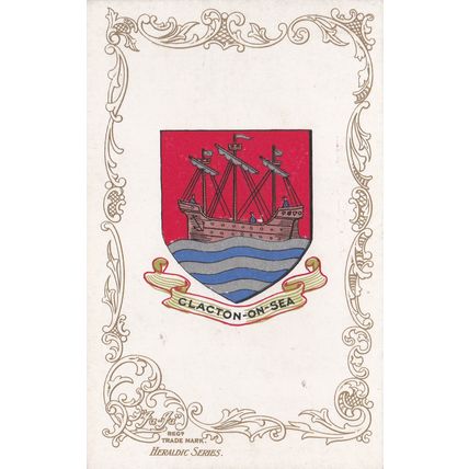 ED 200 CLACTON ON SEA - HERALDIC PRINTED POSTCARD