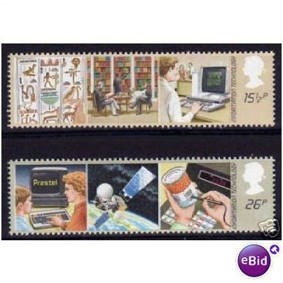 Great Britain 1982 Information Technology Unmounted Mint NHM SG 1196-1197 stamp