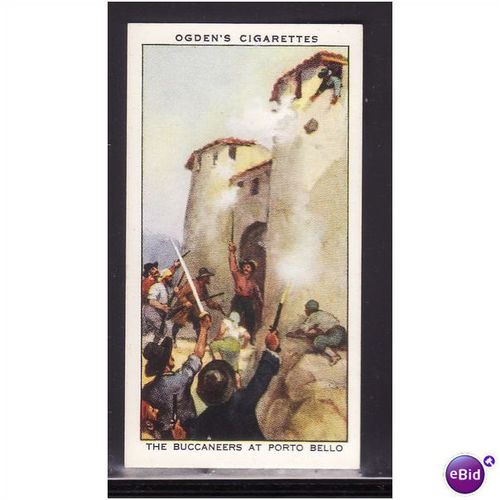 Ogden's Cards 1939 Sea Adventure No 7 The Buccaneers at Porto Bello Fine Mint