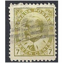 Canada 1903 SG180 7c Olive-Yellow Fine Used ..