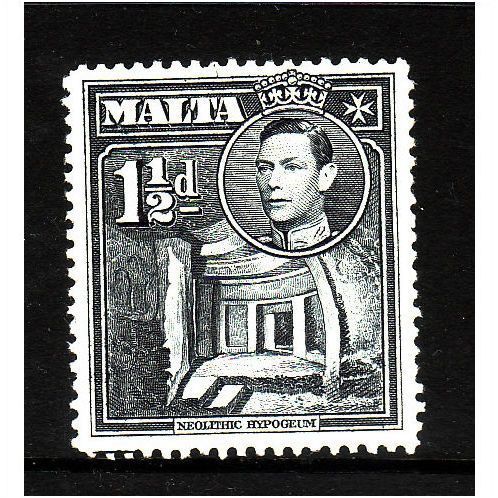 MALTA 1943 1 1/2d SLATE BLACK M /MINT