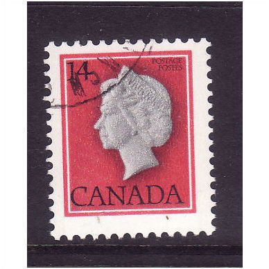 CANADA 1978 SG 868 14c BLACK GREY AND ROSE FINE USED #2
