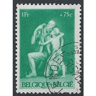 Belgium Mi 717: 1 Fr. + 75 c. blue-green War Victims Funds: 'See You Again.'