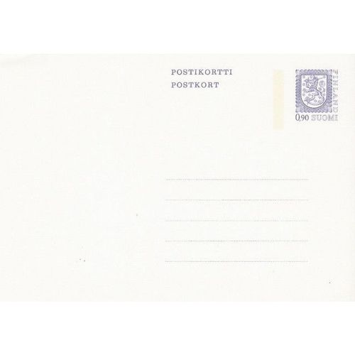 Mi P 144: Postcard: 90 p. grey-lilac Definitive Stamp: Arms of Finland.