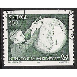 Fa 1160: 1 Kr. 50 deep green International Year of Disabled People.