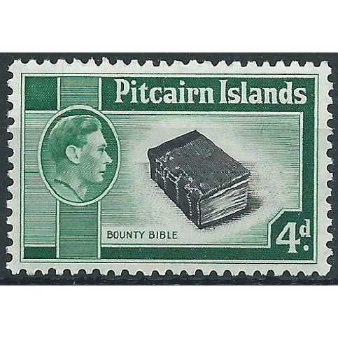 Pitcairn Island 1951 SG5b 4d Blue & Emerald-Green Mounted Mint....