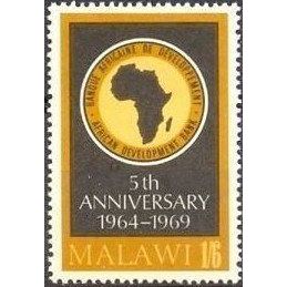 Malawi QEII 1969 African Development Bank 1s 6d Unmounted Mint SG336 Sc120 stamp