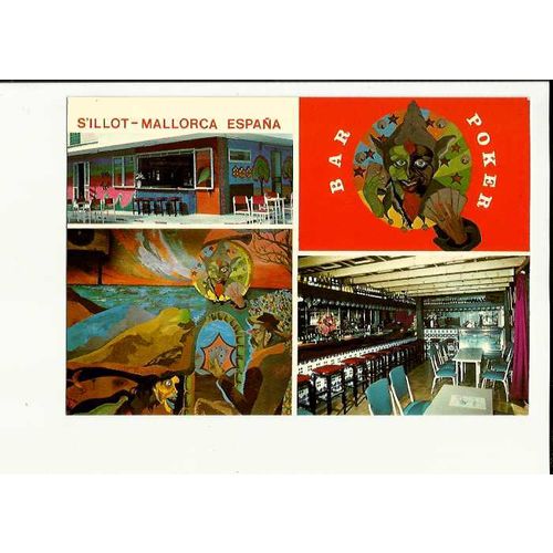 Advertising BAR POKER Malorca Postcard