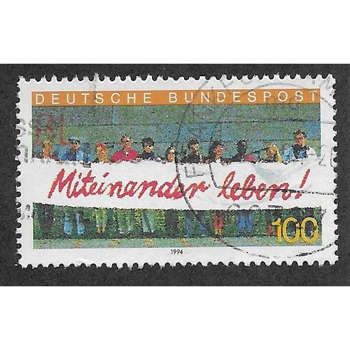 GER 1994 100pf 'INTEGRATION - LIVING TOGETHER' FINE USED (EBID60-508)