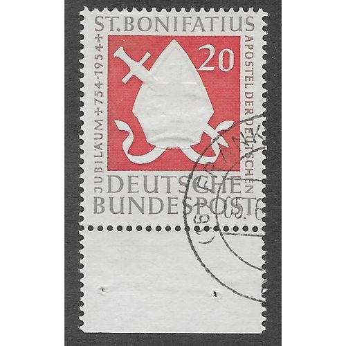 GER 1954 20pf 'ST BONIFACE' FINE USED (EBID63-109)