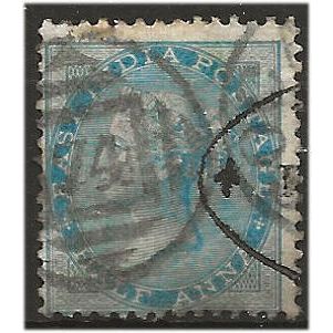 India 1865 SG55 1/2a Pale Blue Good/Fine Used ... ..