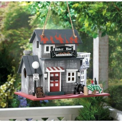 Harley Davidson Motorcycle Lovers Gift Garden Decor Biker Bar Wooden Birdhouses