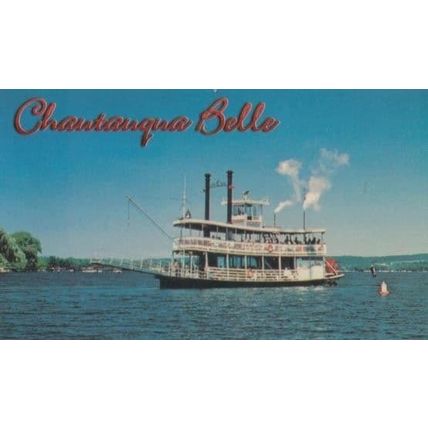 Champagne Belle Steamer Chautauqua Belle Boat Tour Public Excursion Postcard