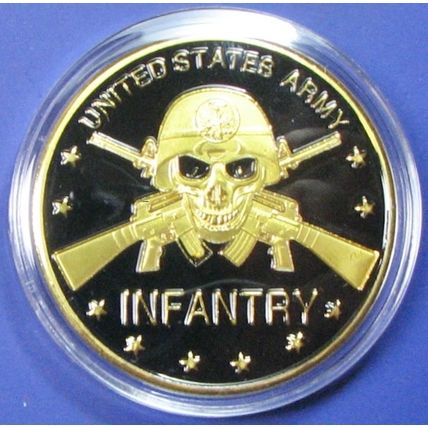 US Army, Infantry. Challenge Coin. 1.50". 65b.