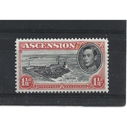 Ascension.SG40b 1 1/2d The Pier.Mounted Mint.Aug24b