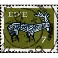 Eire 1974-83 7 Value. Black & Green. Stag. Fine Used On Piece