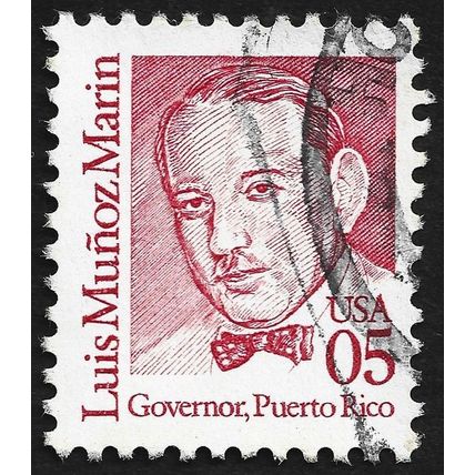 USA 1990 Luis Munoz Marin Puerto Rico Govenor 5c Sc#2173 USED @A252