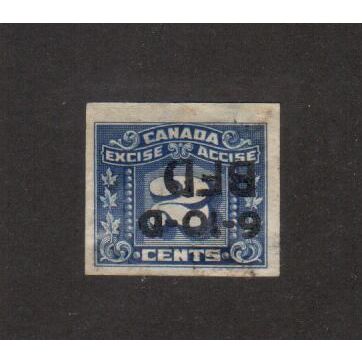 FX98 - #BFD (I), Nov 1935 (Tobacco Overprint) - Canada Excise Tax Revenue Stamp