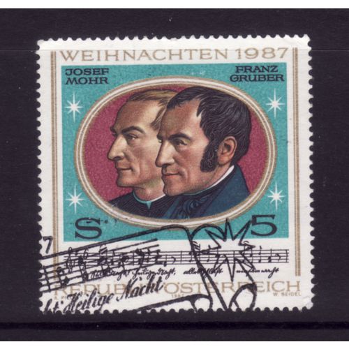 AUSTRIA 1987 CHRISTMAS SG 2150 5s JOSEF MOHR FINE USED