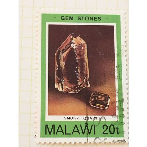 Malawi QEII 1980 Gemstones 20t Smoky Quartz Used SG 627 Sc 372 postage stamp