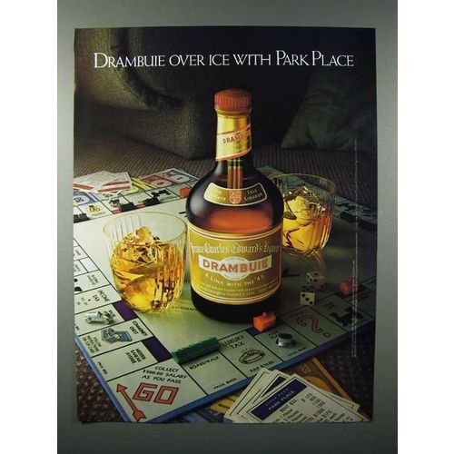1982 Drambuie Liqueur Ad - Over Ice with Park Place