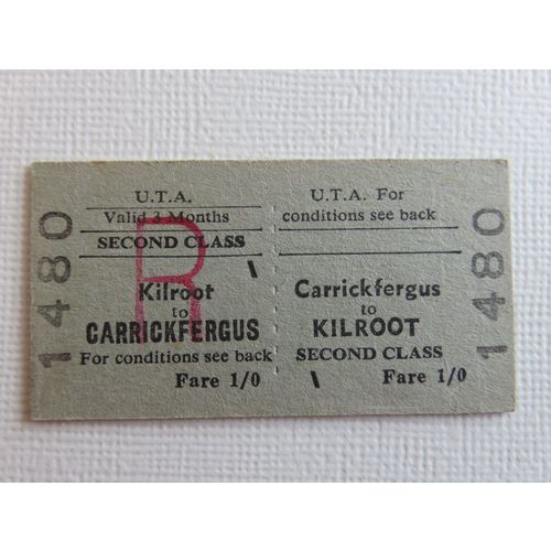 Ulster Transport Authority Carrickfergus-Kilroot 2nd Rtn Ticket #72
