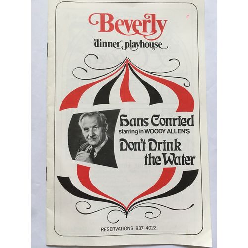 DON'T DRINK THE WATER (STARRING HANS CONRIED) USA PROGRAMME, 1978