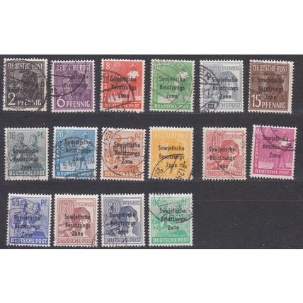 GERMANY Alliiert SBZ [Allgemein] MiNr 0182-97 ( O/used ) [02] sehr sauber