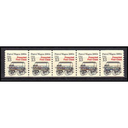 2258 13c Police Wagon Fine MNH Dry Gum PNC 1/5 X3140