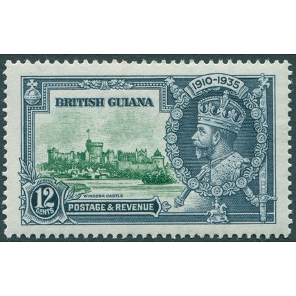 British Guiana 1935 12c green & indigo SG 303 unused