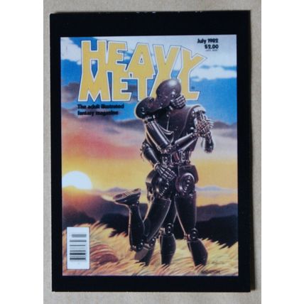 Heavy Metal Base trading Card # 36 (A) 1991 Cover Magazine Thomas Warkentin