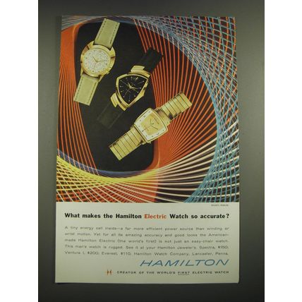 1958 Hamilton Watches Advertisement - Spectra, Ventura I and Everest