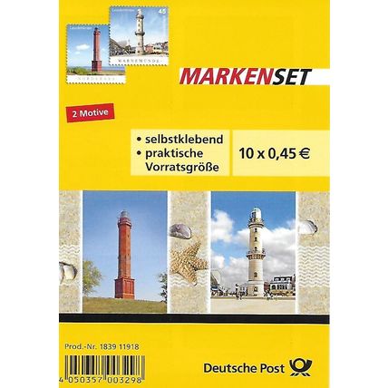 Germany (BRD) SB141: Lighthouses: Nordenay and Warnemünde Lighthouses