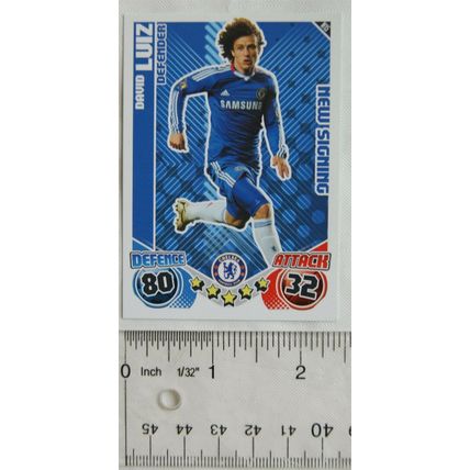 2010/11 Topps Match Attax Trading Card N15 David Luiz, Chelsea