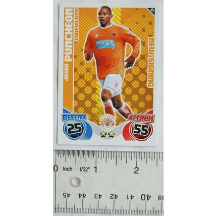 2010/11 Topps Match Attax Trading Card N11 Jason Puncheon, Blackpool