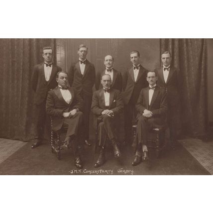 Jersey Motor Transport Bus Antique RPC Annual Concert Party Postcard