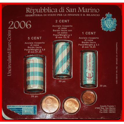 ITALY: SAN MARINO ★ 21 EURO MINT SETS 2006 (63 COINS) ★LOW START★NO RESERVE