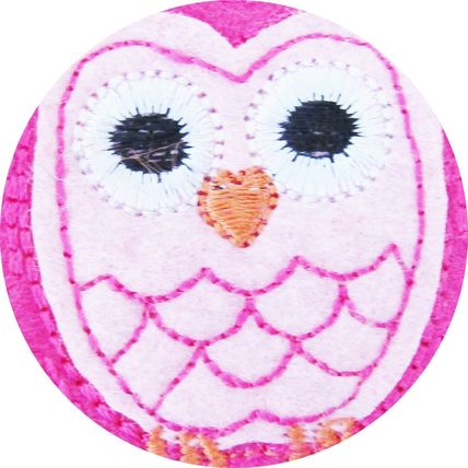 Iron On Patch Owl Pink Embroidered Badge Patches Sew Bird Cute Motif Cloth P040