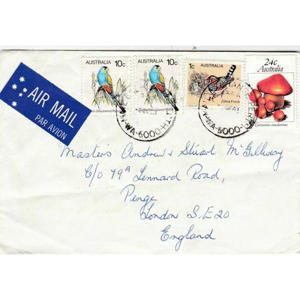 Australia Freemantle WA-London UK Cover written Crease
