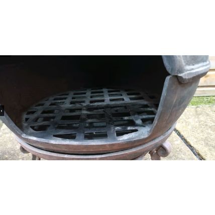 chimenea chiminea cast iron wood burner bbq pizza oven grill oven cooker garden