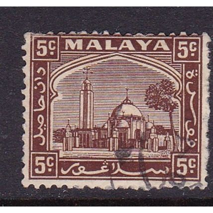 MALAYSIA SELANGOR 1935-41 5c USED SG73 #1
