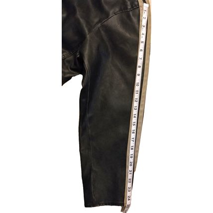 Men's VTG Arizona Jean Co Biker Motorcycle Jacket Black XL White Striped Sleeves