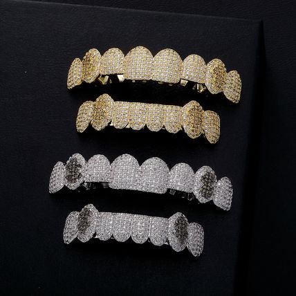 Hip Hop Grillz Teeth 8 Top Teeth 8 Bottom Tooth For Rapper Costume Teeth
