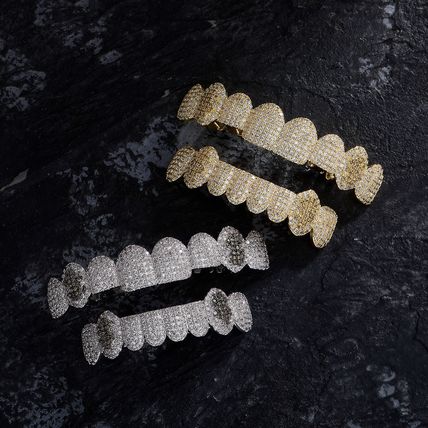 Hip Hop Grillz Teeth 8 Top Teeth 8 Bottom Tooth For Rapper Costume Teeth