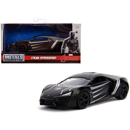 Lykan Hypersport Matt Black "Black Panther" Theme "Avengers" "Marvel" Series ...