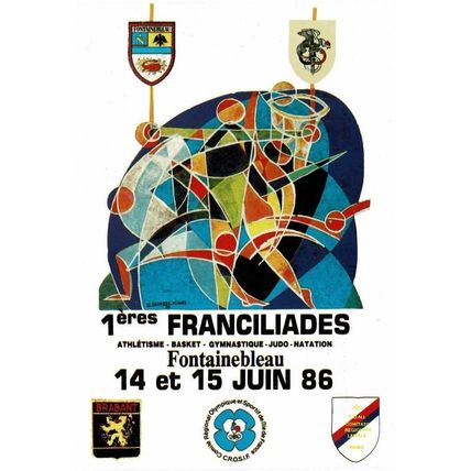 FRANCE REPUBLIQUE FRANCAISE 1986 1ST FRANCILIADES LIMITED EDITION POSTCARD USED