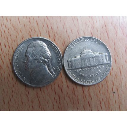 1990p USA 5 Cents Jefferson Nickel Coin