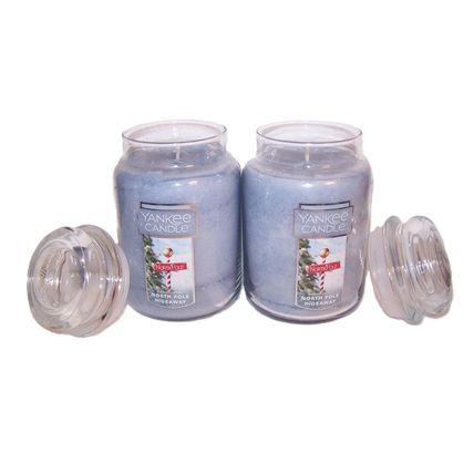 Yankee Candle North Pole Hideaway Large Jar Candle 22 oz each - Lot of 2