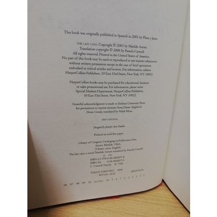 The Last Cato - Matilde Asensi (Translated by Pamela Carmell) - First U.S/Can